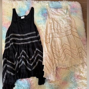 Free People Black and Cream Chemises